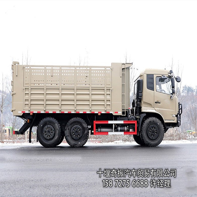 210马力平头小卡车 6X6全驱 东风天锦排半驾驶室