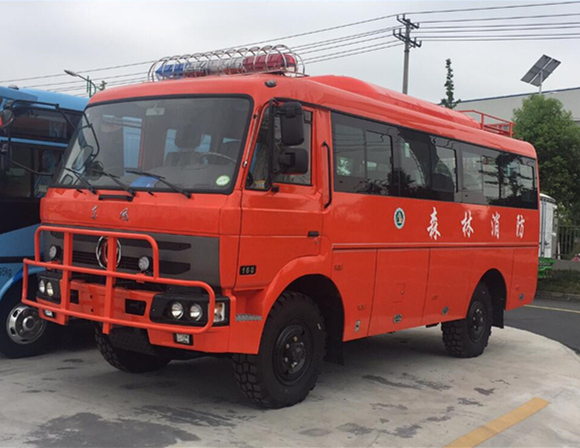 东风EQ6672ZTV客车运兵车_四驱森林消防运兵客车